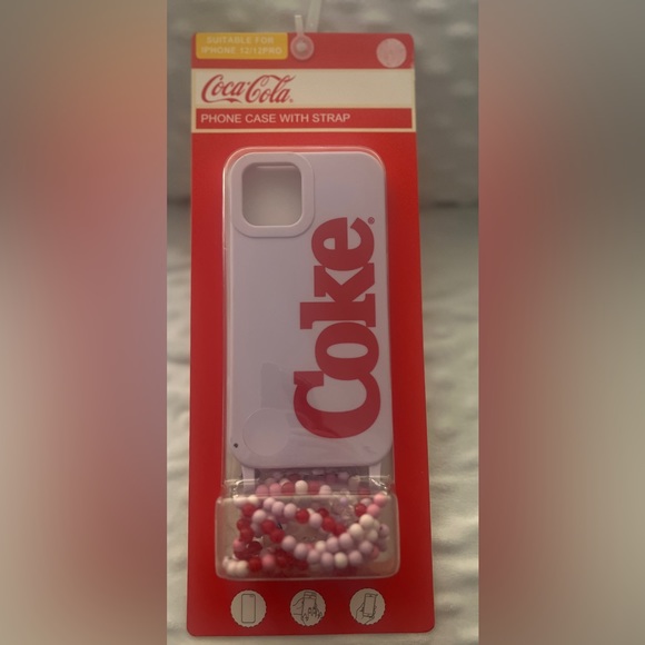 NWT- Coca Cola Phone case with phone strap! iPhone 12/12 pro - Picture 3 of 3